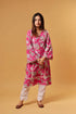 Amaira Pink Floral Kurta With White Pants 1